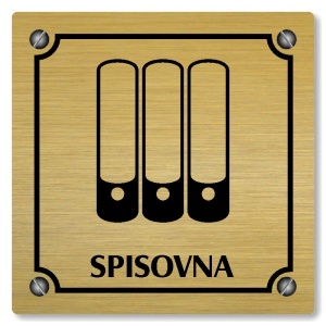 Spisovna, 100x100mm, zlatá, Kansas